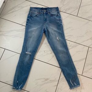 Skinny Ripped Blue Jeans